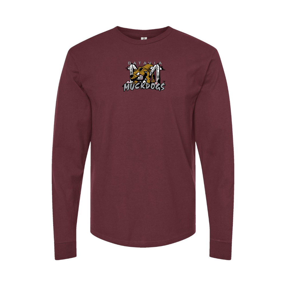 Men's Batavia  Muckdogs Logo Long Sleeve T-Shirt