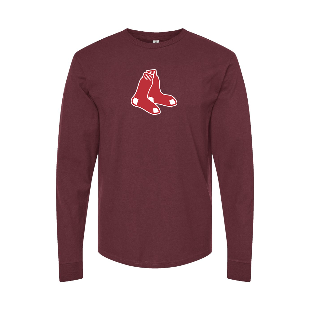 Men's Long Boston Red Sox Logo Sleeve T-Shirt
