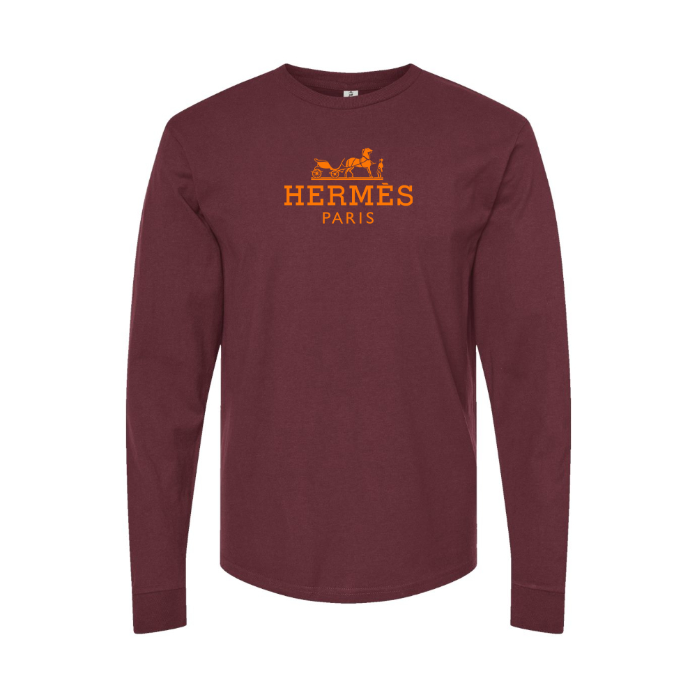 Men' Hermès Logo Long Sleeve T-Shirt