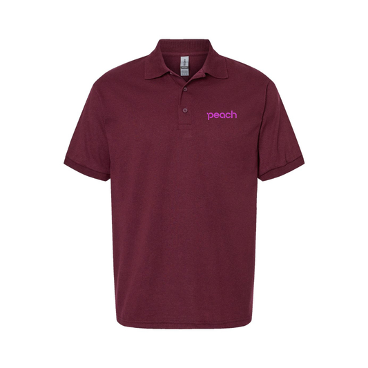 Men's Peach Aviation Logo Dry Blend Polo