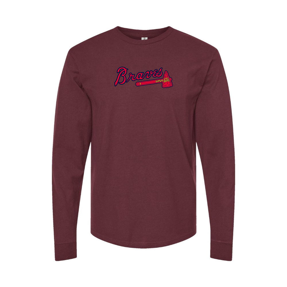 Men's Atlanta Braves Logo Long Sleeve T-Shirt