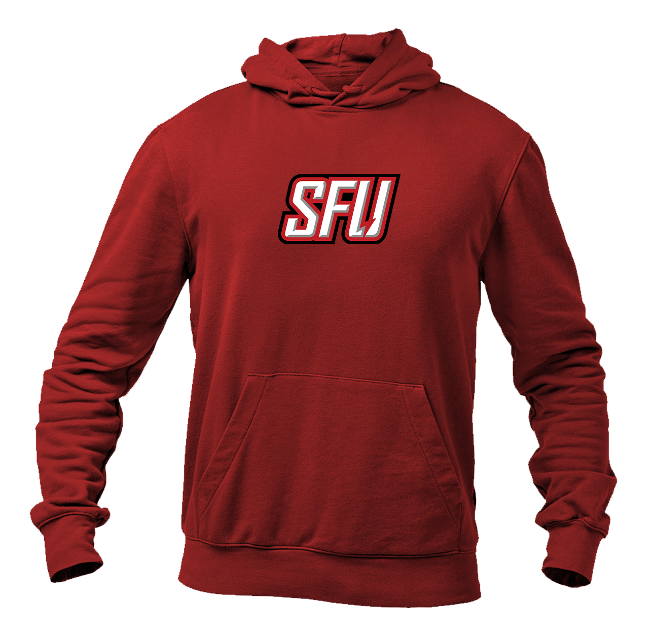 Men's Saint Francis Red Flash Logo Gildan  Heavy Blend Hooded Sweatshirt