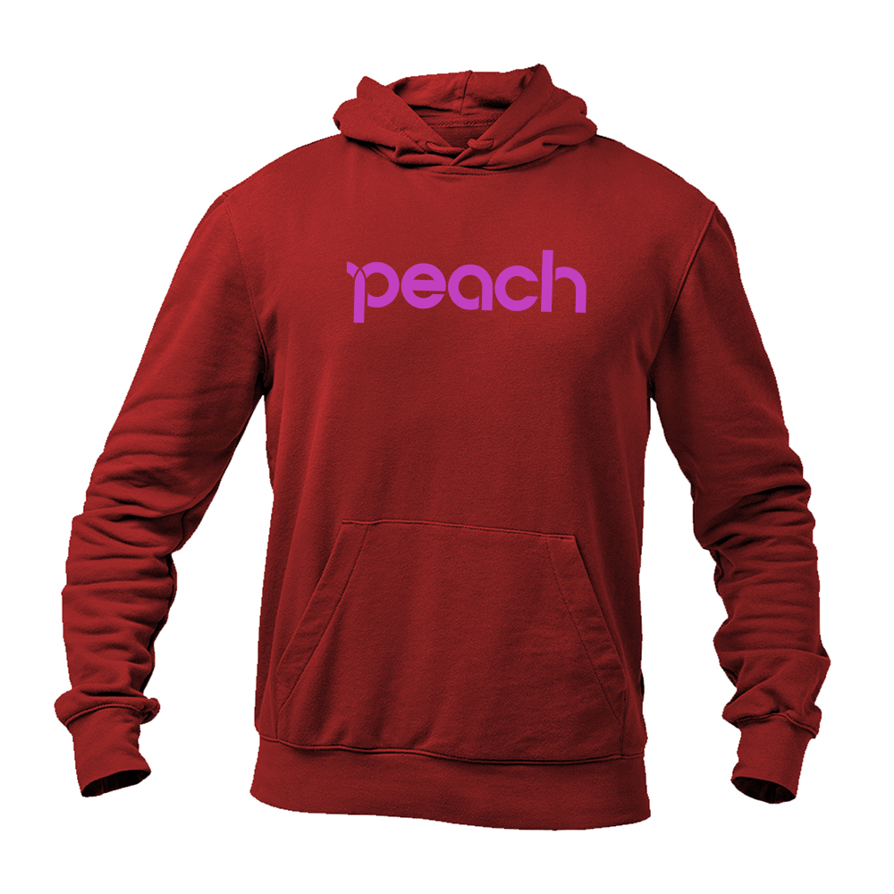 Men's Peach Aviation Logo Pullover Hoodie