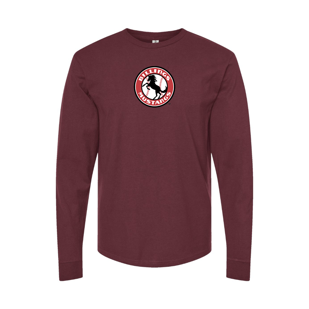 Men's Billings Mustangs Logo Long Sleeve T-Shirt