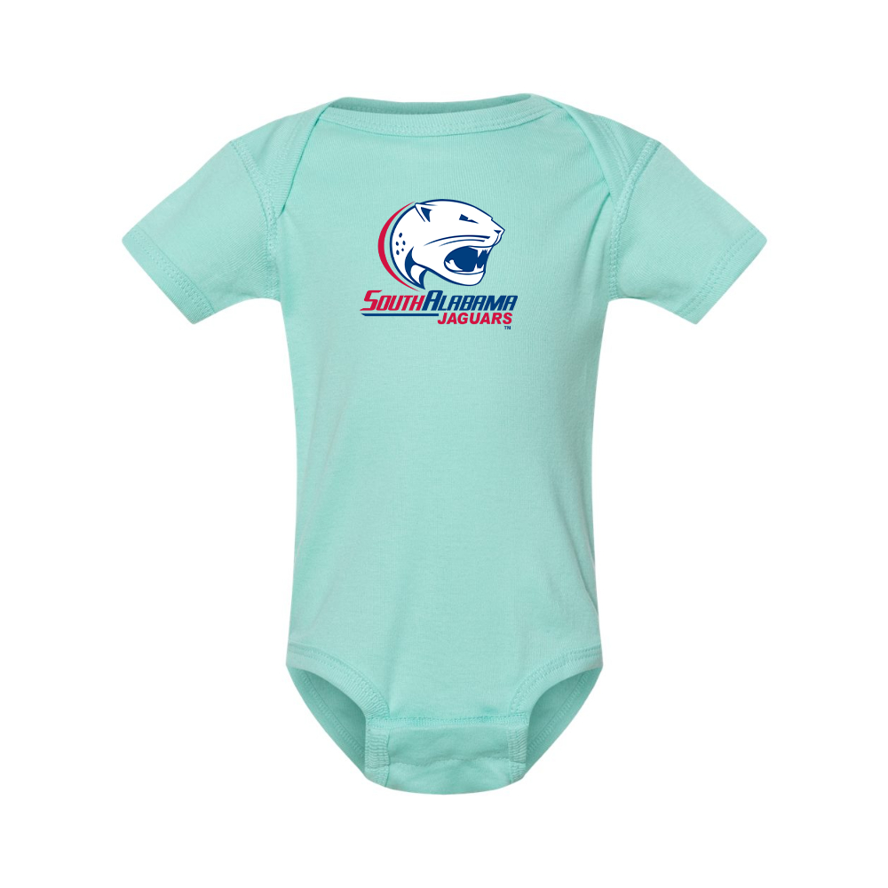 South Alabama Jaguars Logo  Rabbit Skins Infant Baby Rib Bodysuit