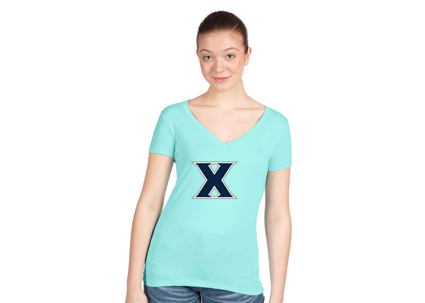Women's Xavier Musketeers Next Level V-Neck T-Shirt