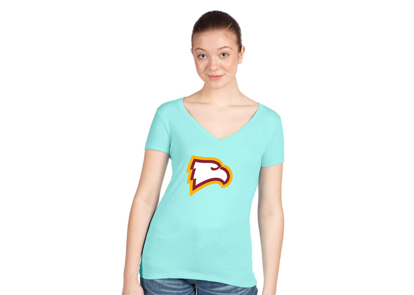 Women's Winthrop Eagles Next Level V-Neck T-Shirt