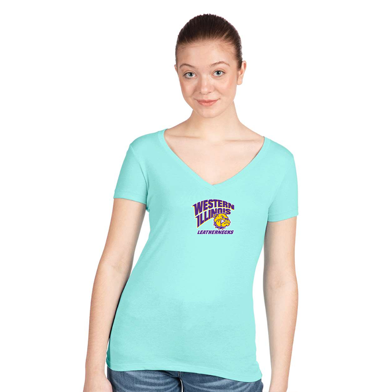 Women's Western Illinois Leathernecks Next Level V-Neck T-Shirt