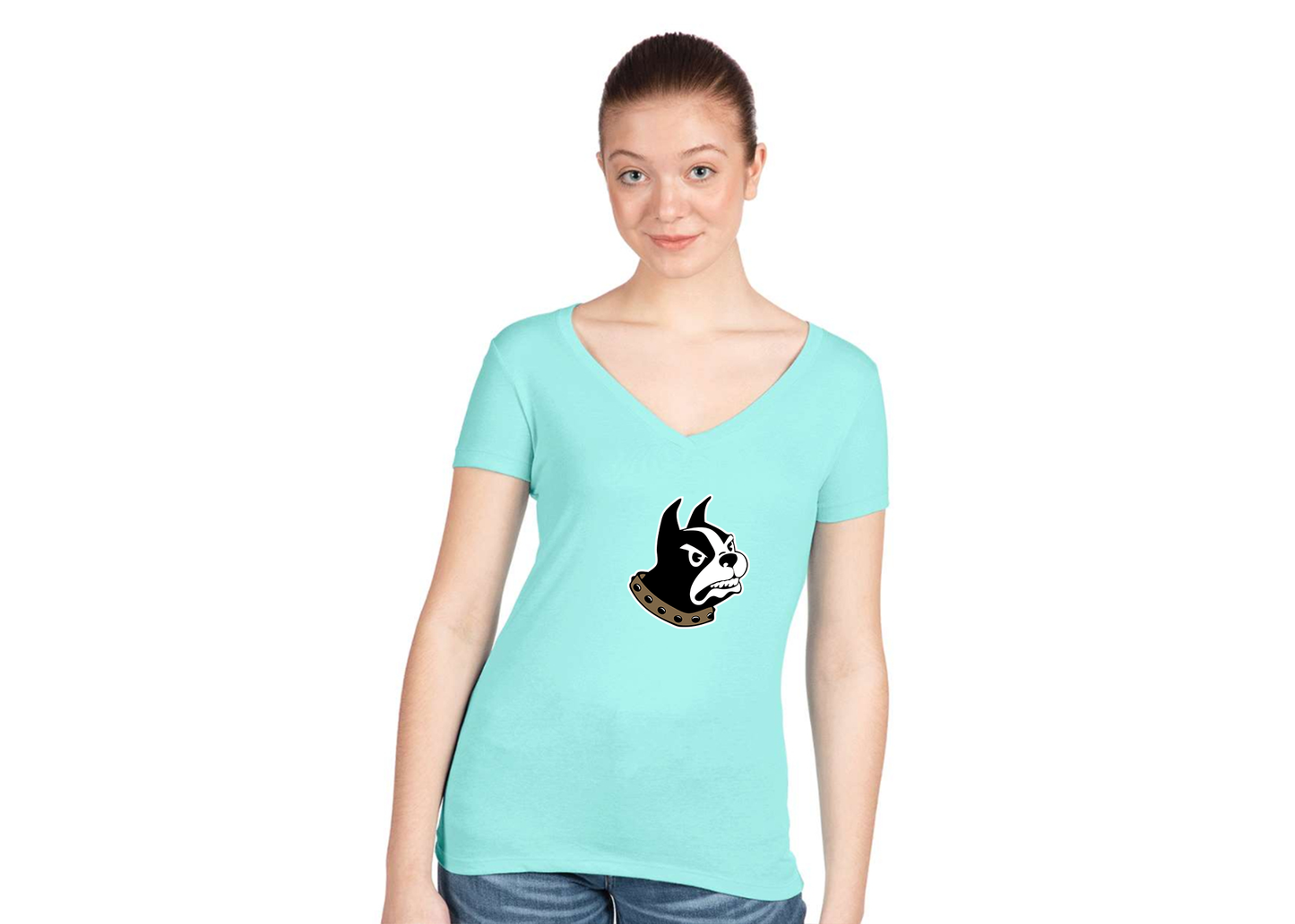 Women's Wofford Terriers Next Level V-Neck T-Shirt