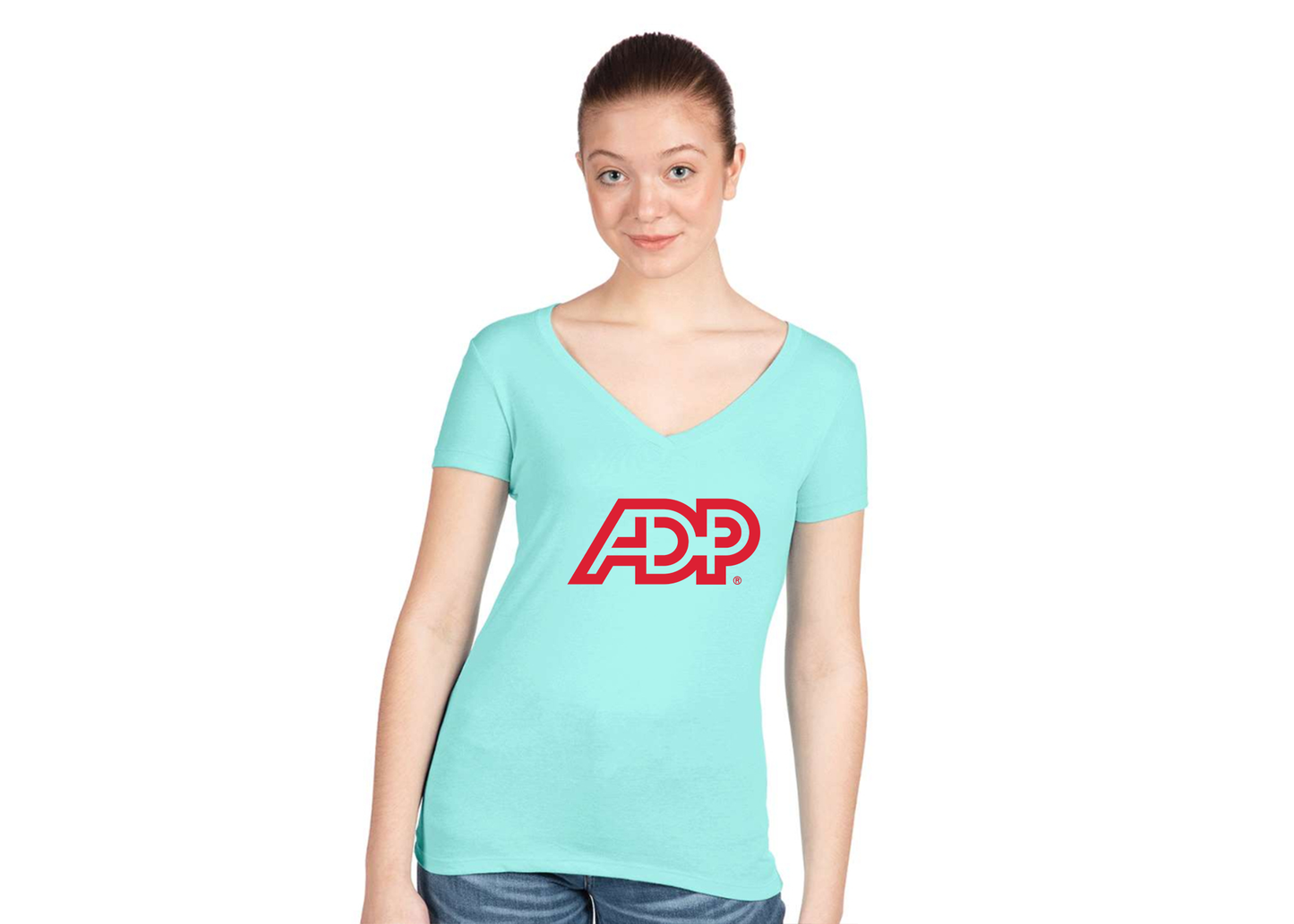 Women's ADP Logo  Next Level V-Neck T-Shirt