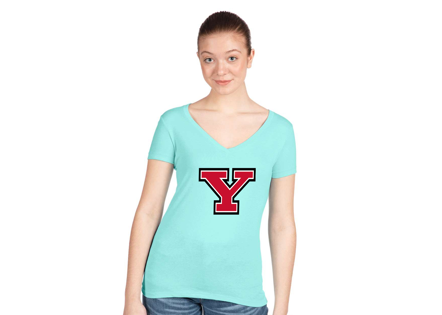 Women's Youngstown State Penguins Next Level V-Neck T-Shirt