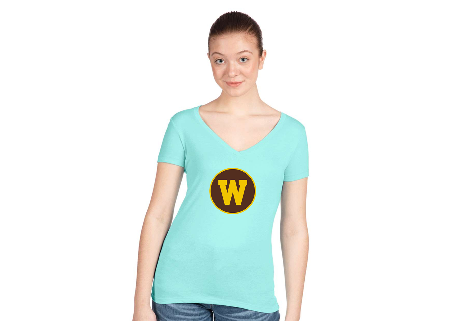 Women's Western Michigan Broncos Next Level V-Neck T-Shirt