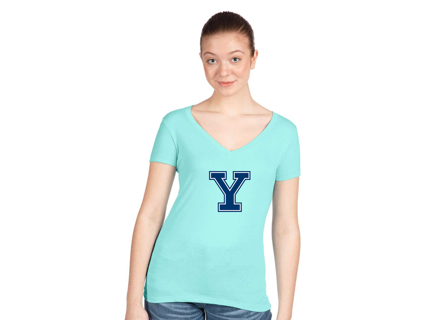 Women's Yale Bulldogs Next Level V-Neck T-Shirt