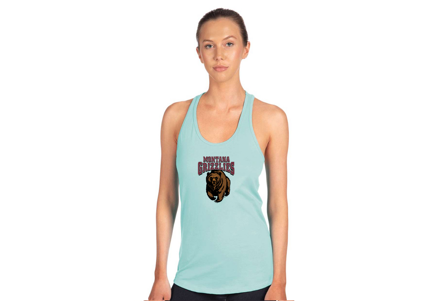 Women's Montana Grizzliesl Next Level Ideal Racerback Tank