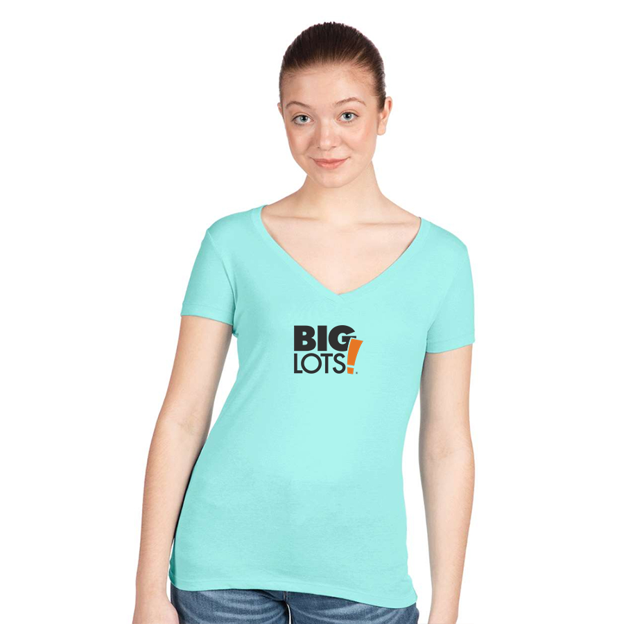 Women's Big Lots Logo Next Level V-Neck T-Shirt