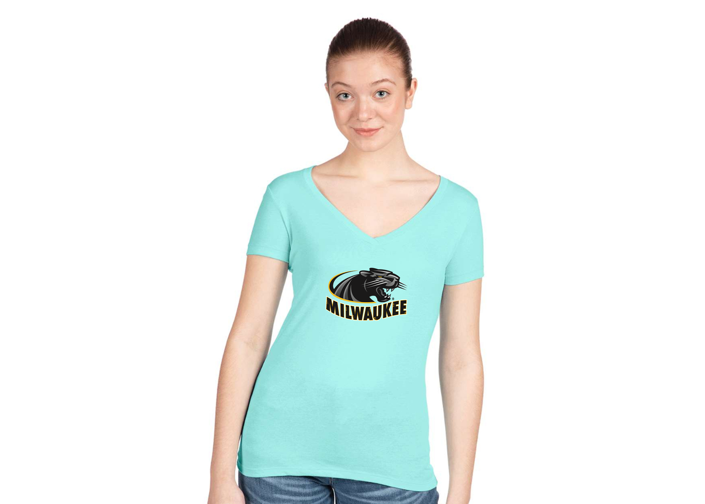 Women's Wisconsin Milwaukee Panthers Next Level V-Neck T-Shirt