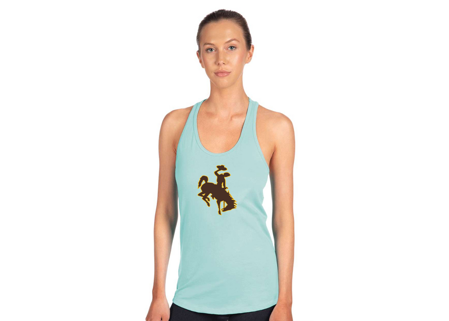 Women's Wyoming Cowboys Next Level Ideal Racerback Tank