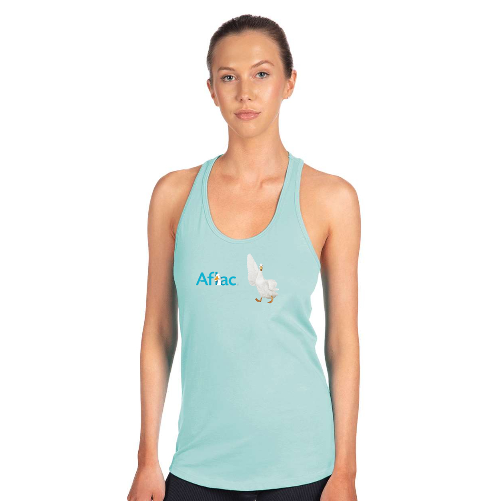 Women's Aflac Logo and Duck Next Level Ideal Racerback Tank