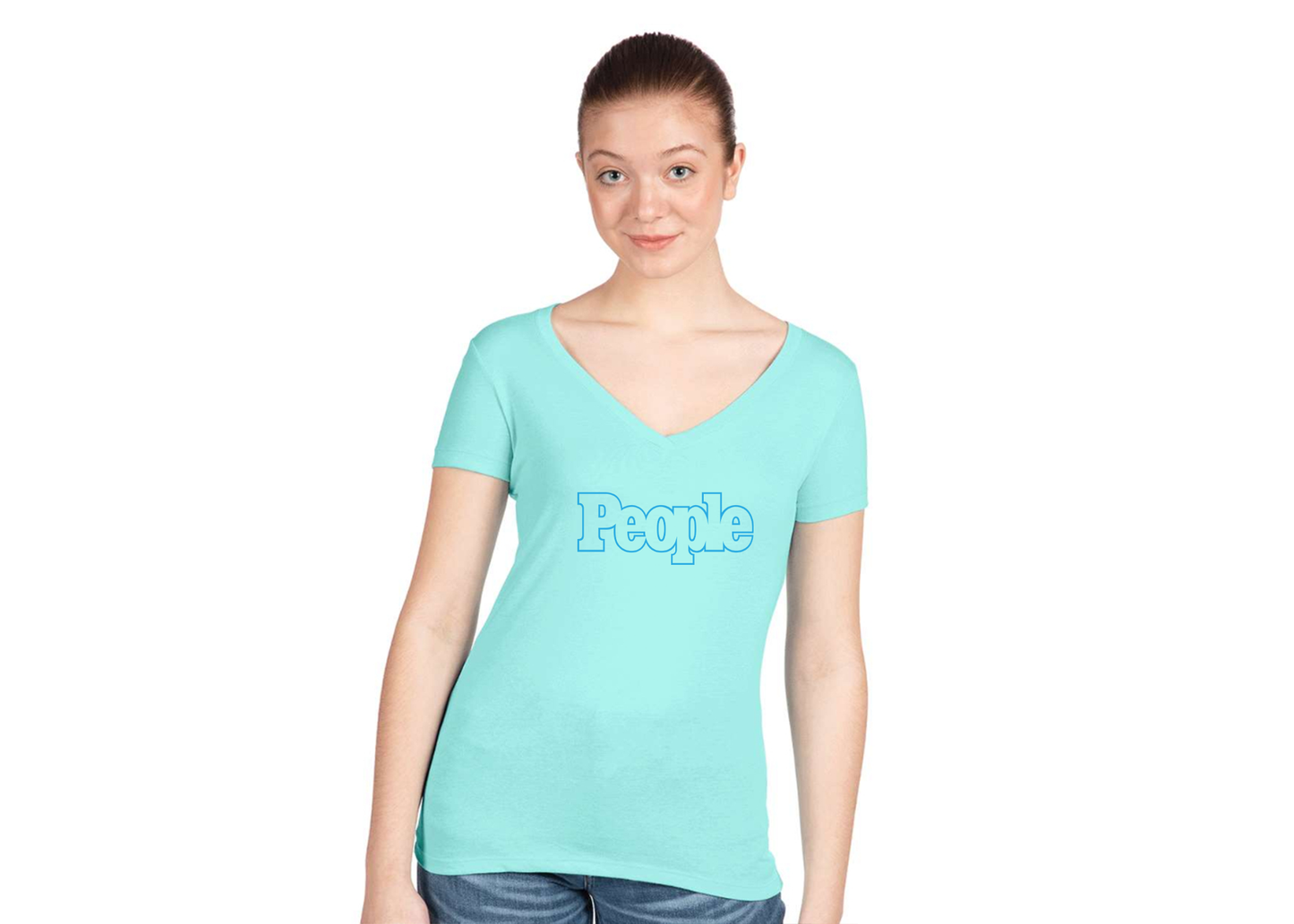 Women's People Magazine Logo  Next Level V-Neck T-Shirt