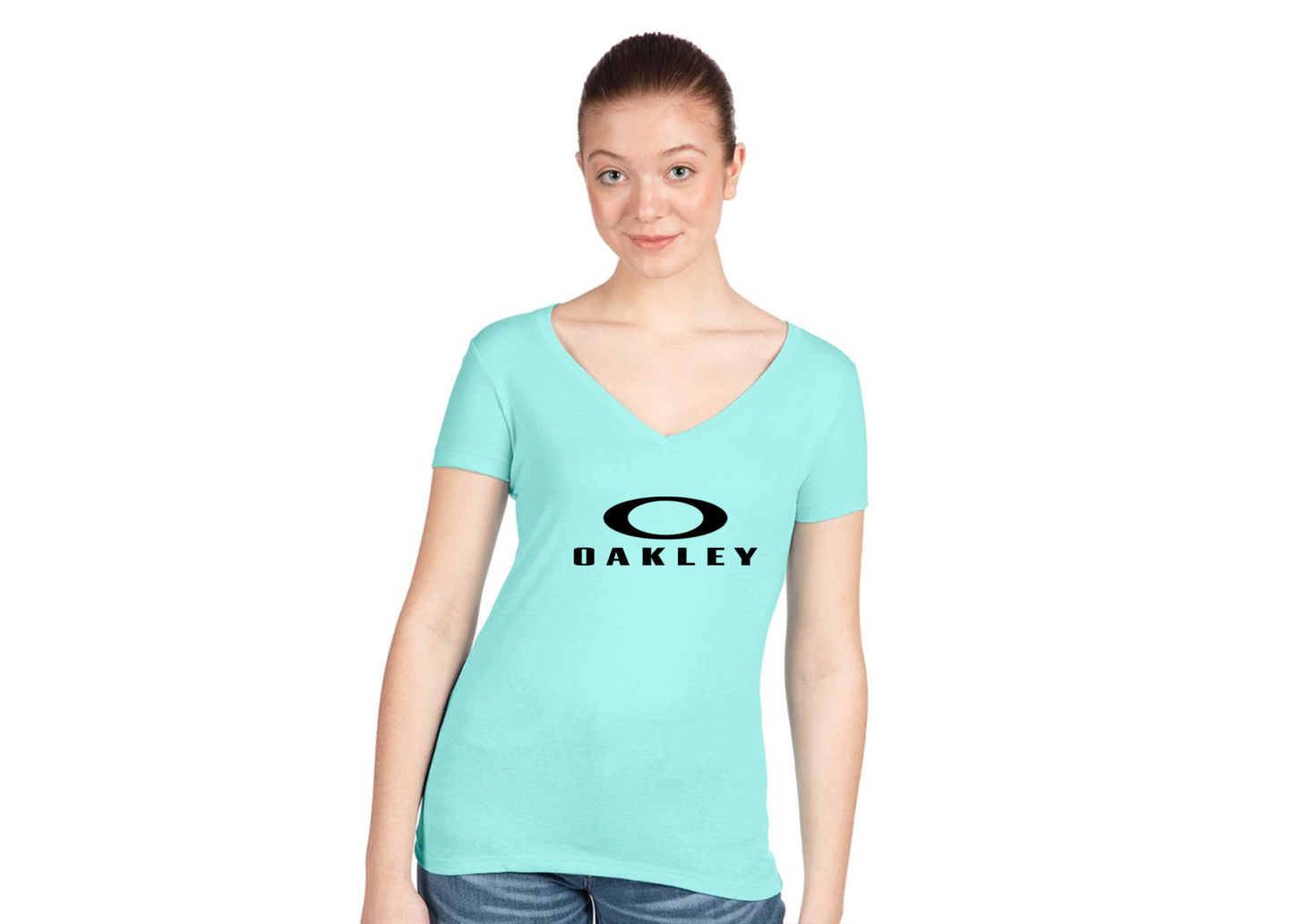 Women's  Oakley Logo Next Level V-Neck T-Shirt