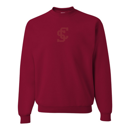 Men's Santa Clara Broncos Logo JERZEES NuBlend Crewneck Sweatshirt
