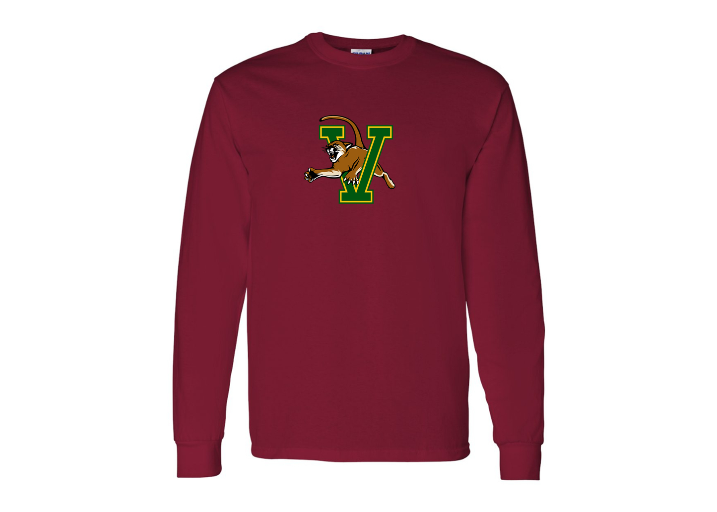 Men's Vermont Catamounts Gildan Heavy Cotton Long Sleeve T-Shirt