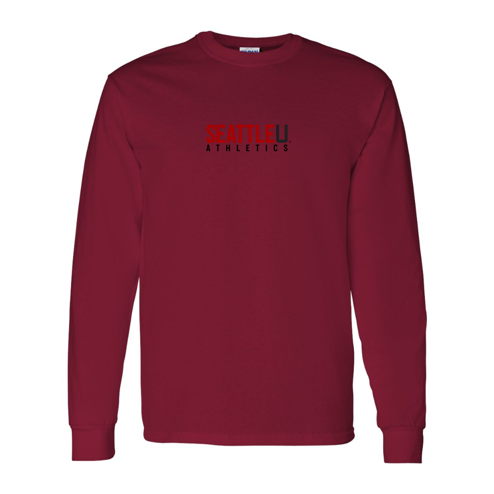 Men's Seattle Redhawks Logo Gildan Heavy Cotton Long Sleeve T-Shirt