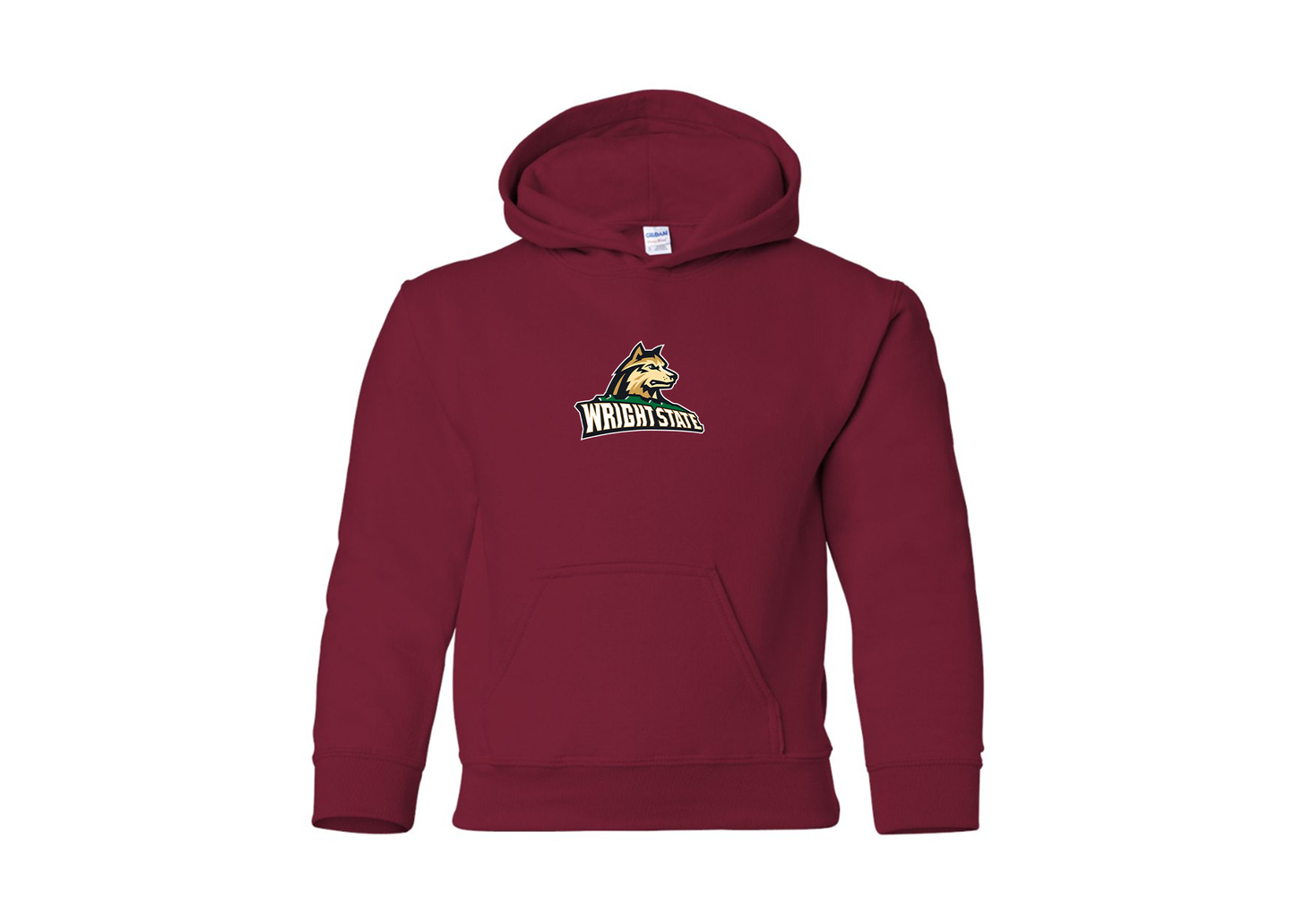 Youth Wright State Raiders Gildan Heavy Blend  Hooded Sweatshirt