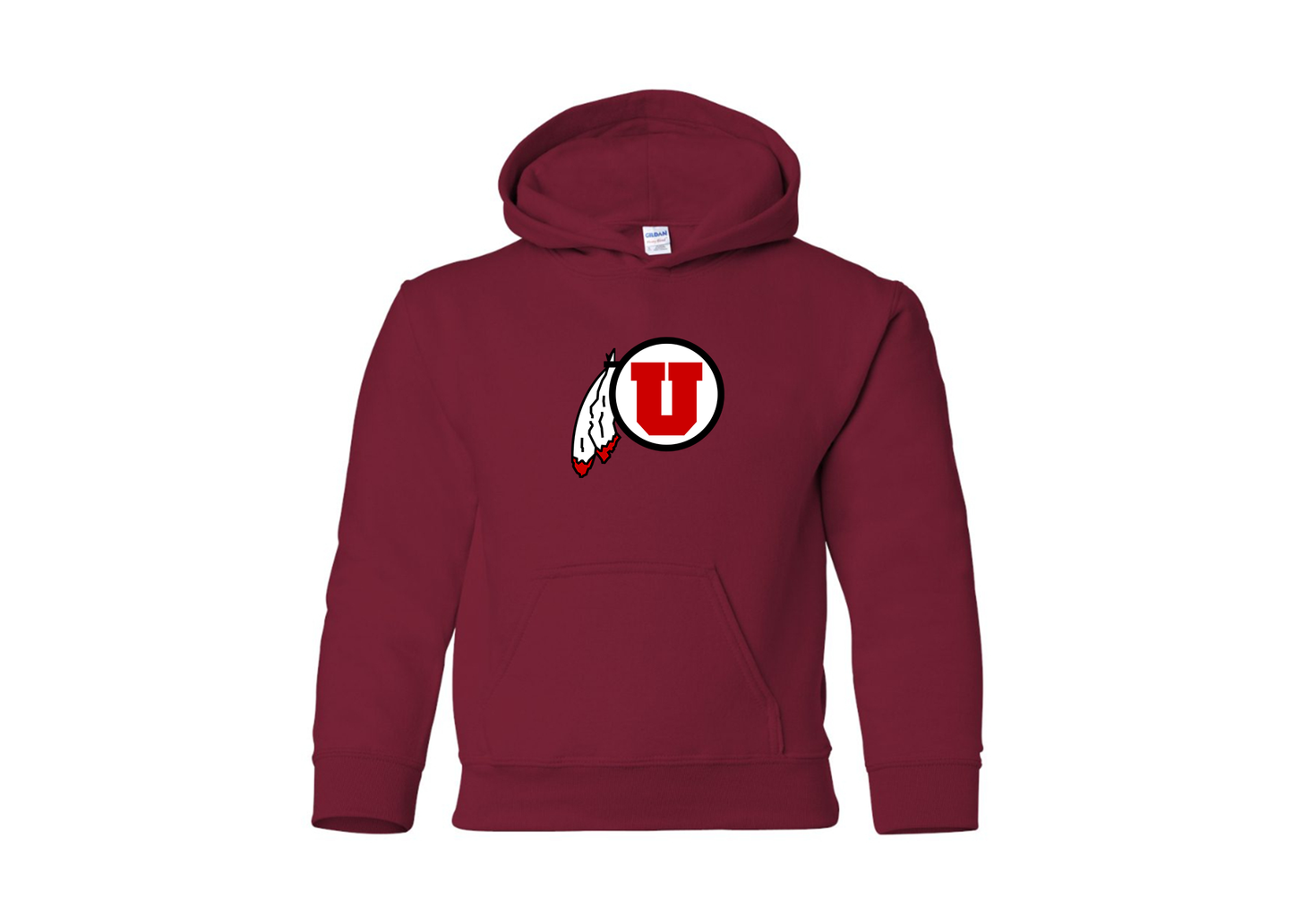 Youth Utah Utes Gildan Heavy Blend  Hooded Sweatshirt