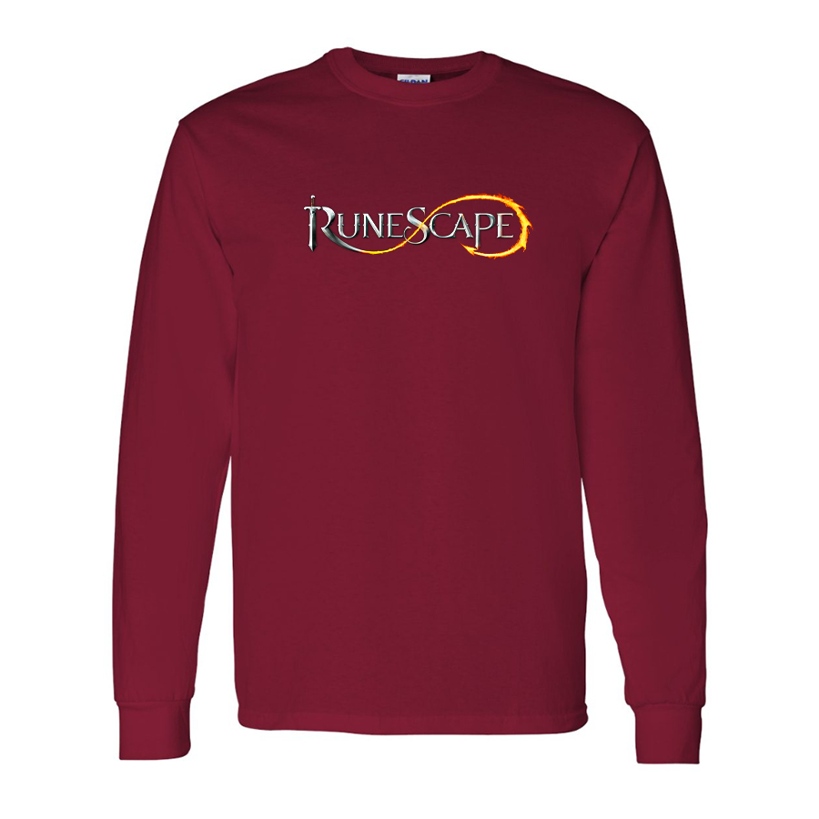 Men's Runescape Logo Gildan Heavy Cotton Long Sleeve T-Shirt