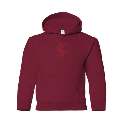 Youth Santa Clara Broncos Logo Gildan Heavy Blend  Hooded Sweatshirt