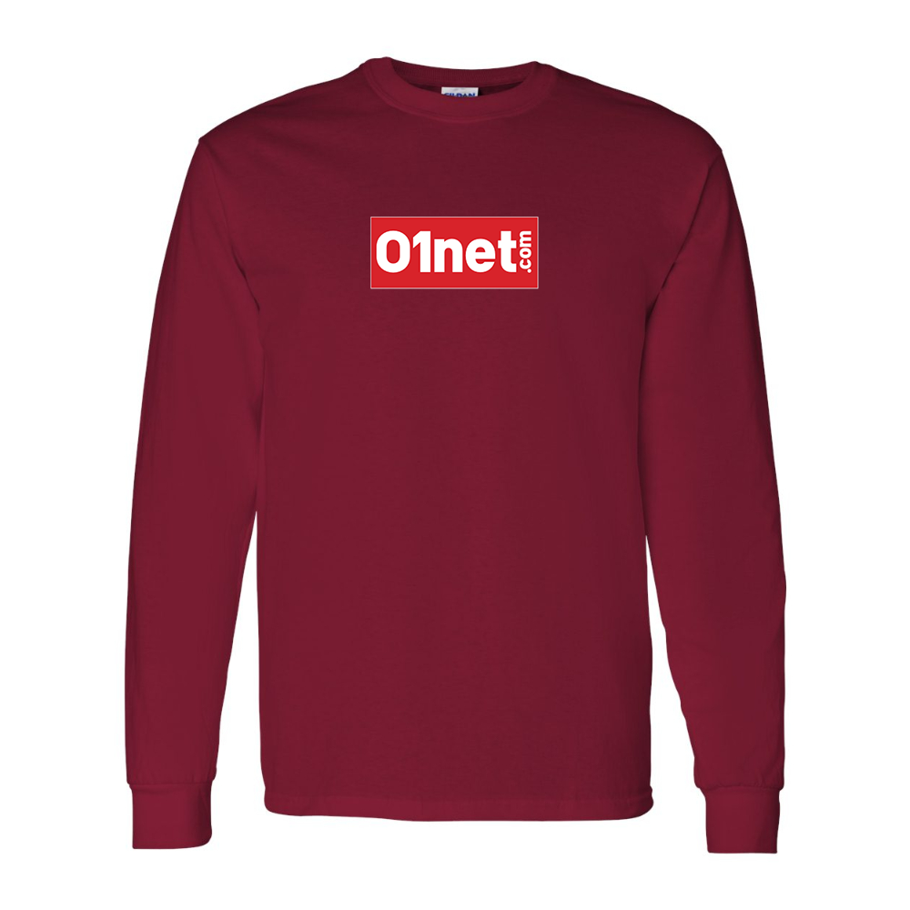 Men's 01net Logo Gildan Heavy Cotton Long Sleeve T-Shirt