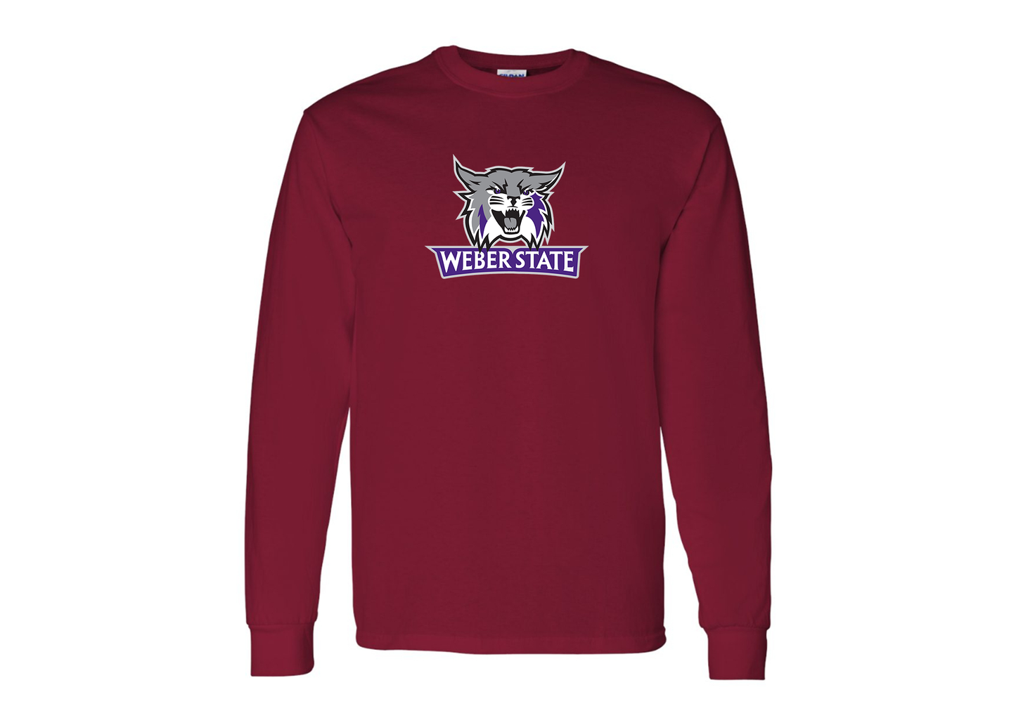 Men's Weber State Wildcats Gildan Heavy Cotton Long Sleeve T-Shirt