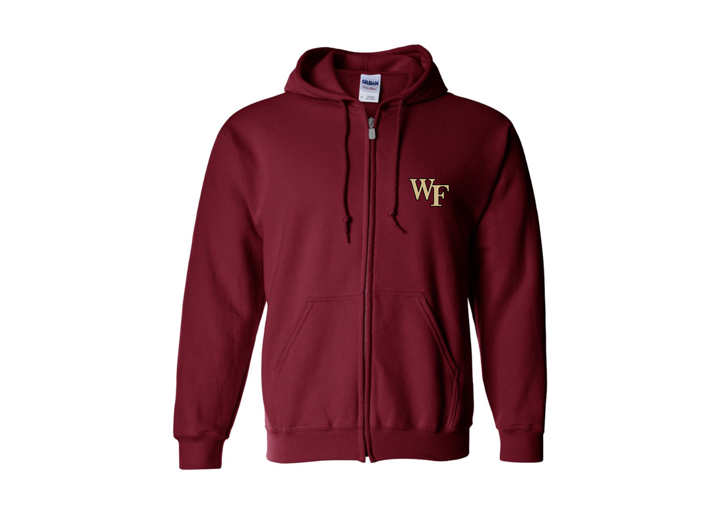 Men's Wake Forest Demon Deacons Gildan  Heavy Blend Full Zip Hooded Sweatshirt