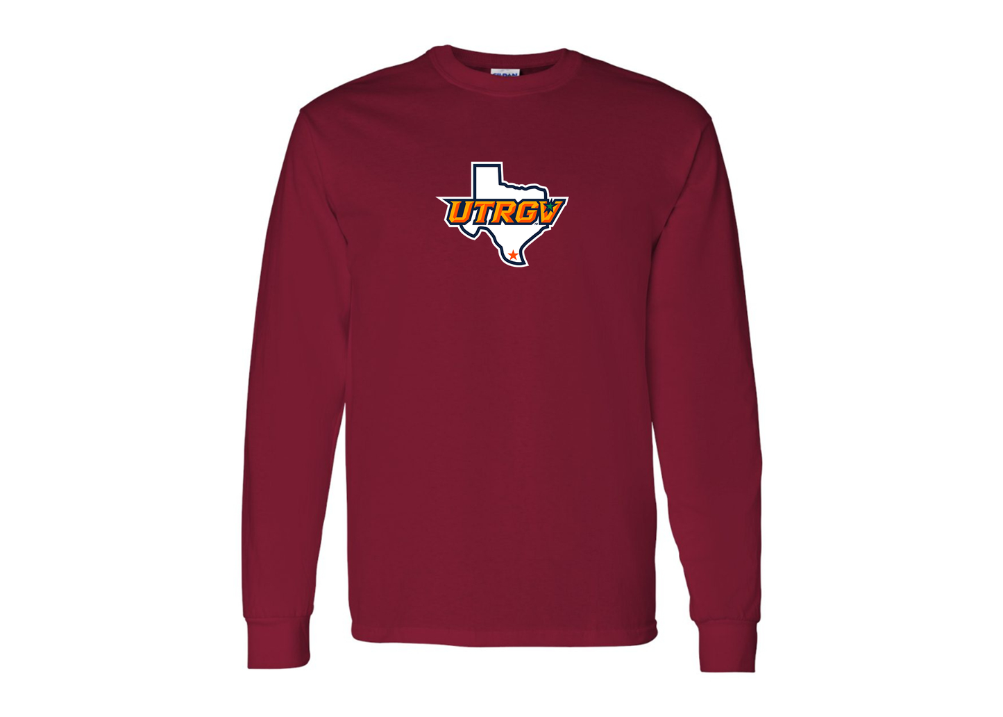 Men's UTRGV Vaqueros Gildan Heavy Cotton Long Sleeve T-Shirt