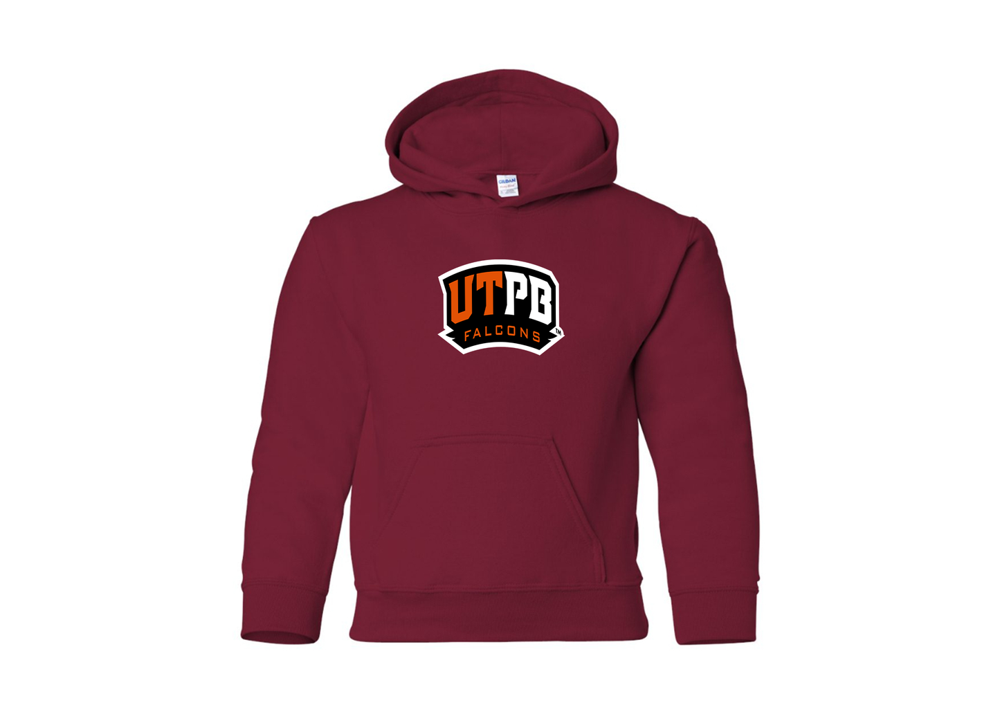 Youth UTPB Falcons Gildan Heavy Blend  Hooded Sweatshirt