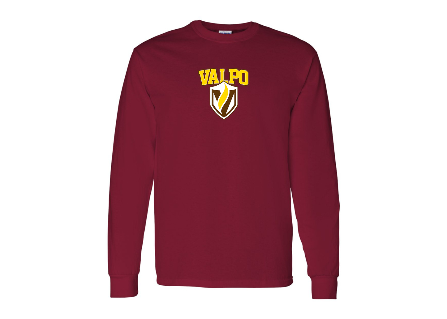 Men's Valparaiso Crusaders Gildan Heavy Cotton Long Sleeve T-Shirt