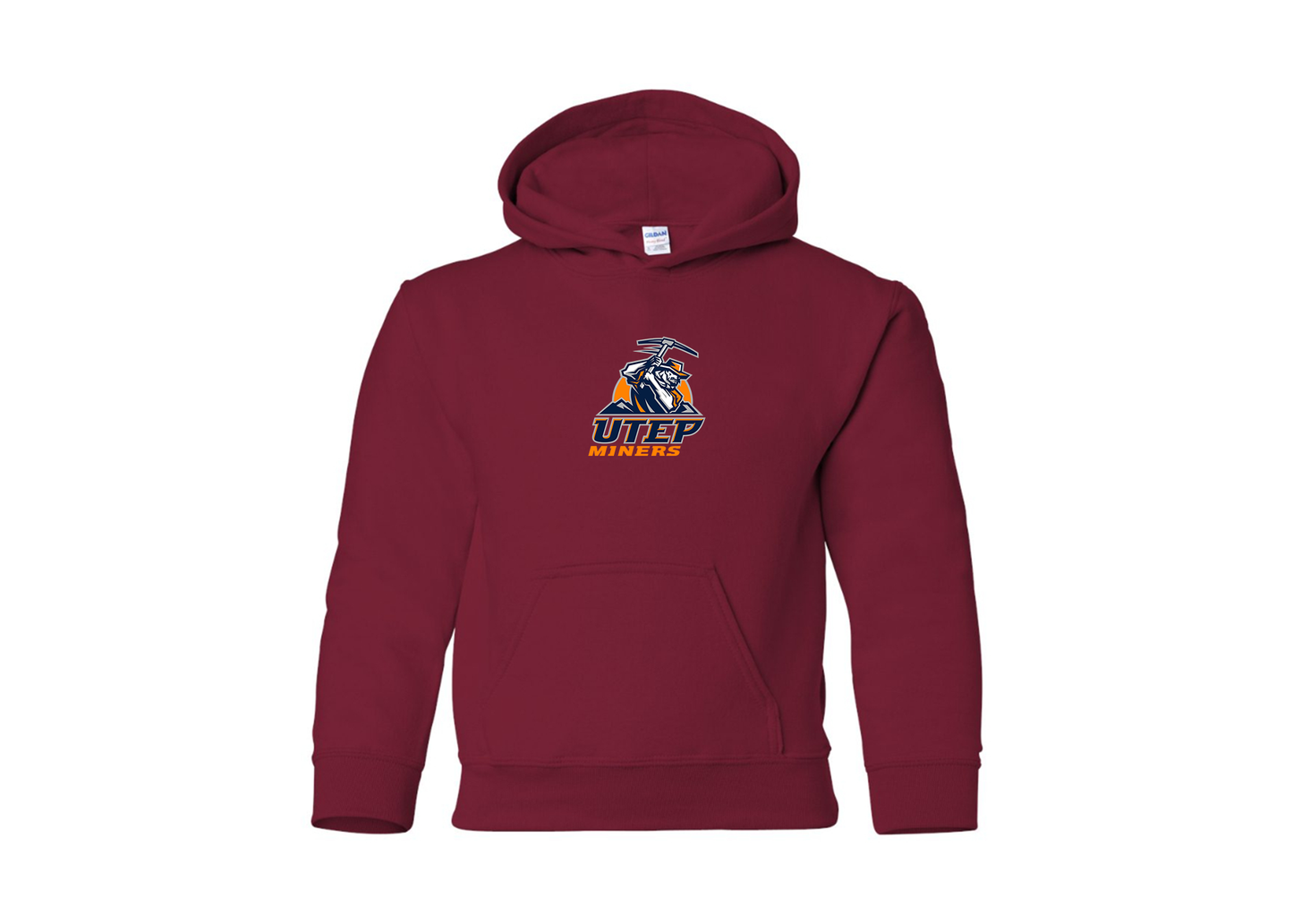 Youth UTEP Miners Gildan Heavy Blend  Hooded Sweatshirt
