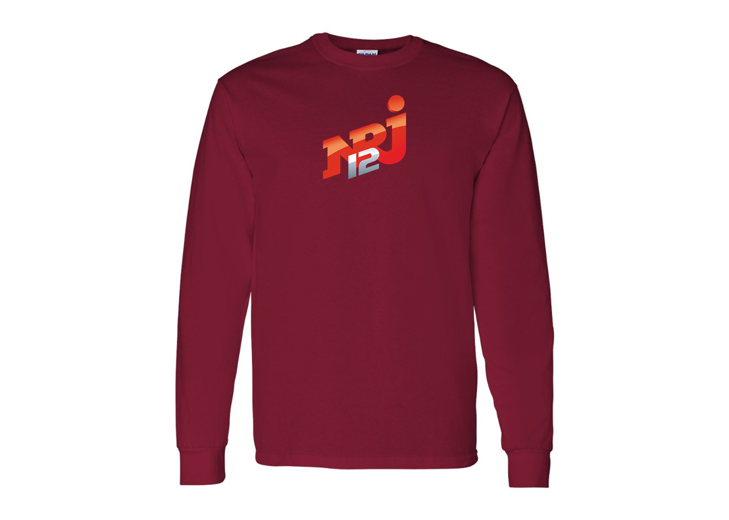 Men's NRJ 12 Logo Gildan Heavy Cotton Long Sleeve T-Shirt