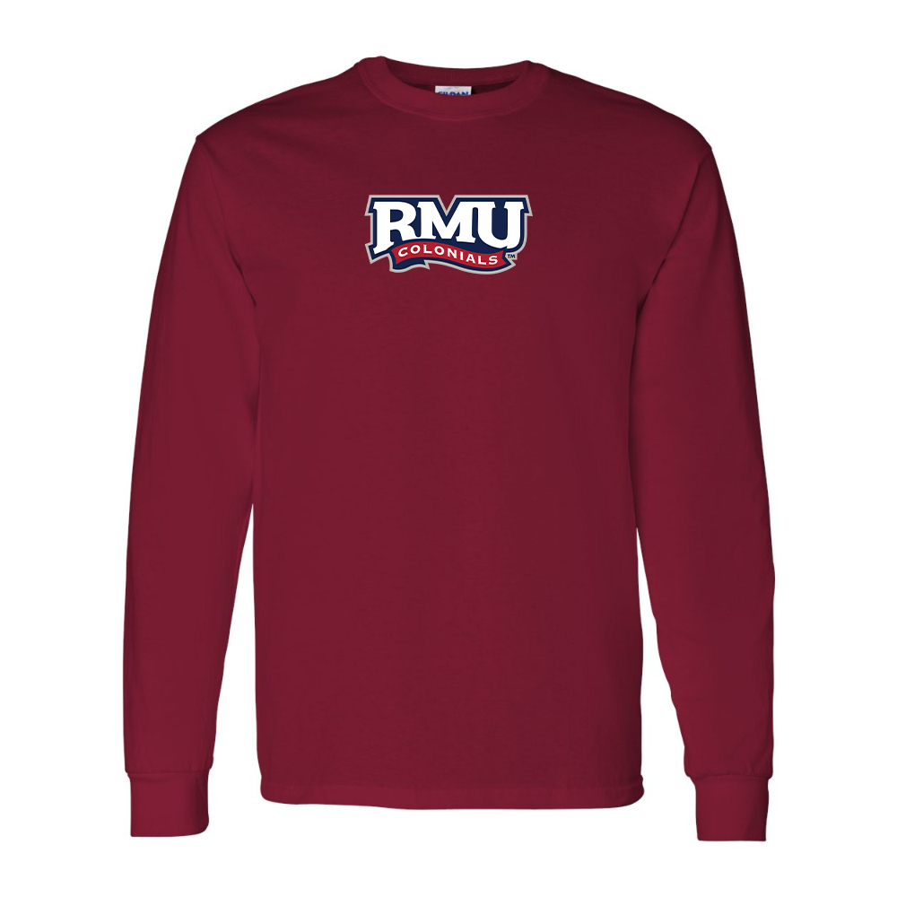 Men's Robert Morris Colonials Logo Gildan Heavy Cotton Long Sleeve T-Shirt