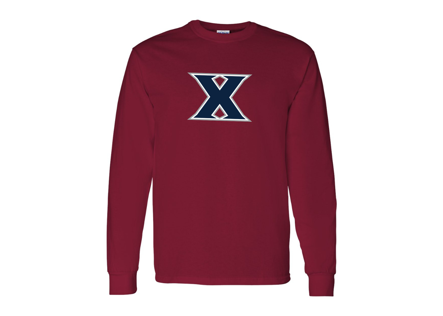 Men's Xavier Musketeers Gildan Heavy Cotton Long Sleeve T-Shirt