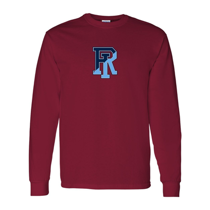 Men's Rhode Island Rams Logo Gildan Heavy Cotton Long Sleeve T-Shirt