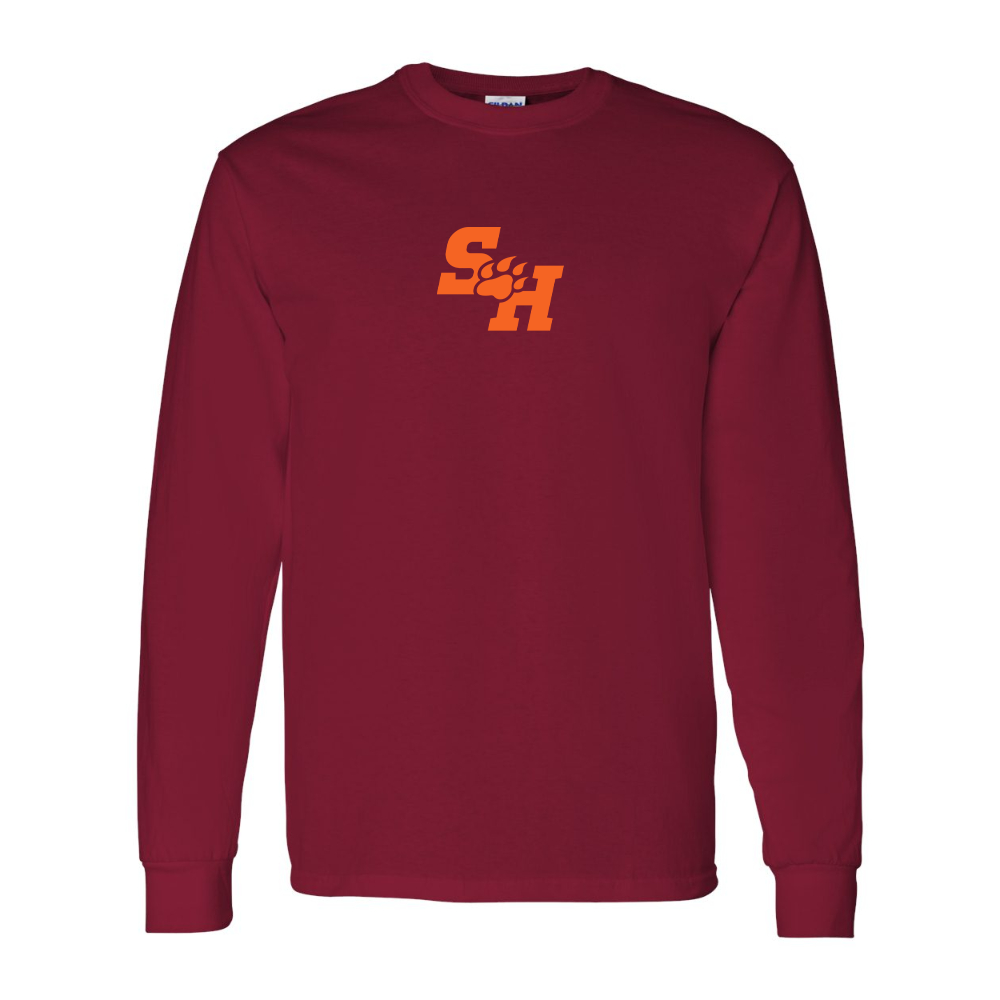 Men's Sam Houston State Bearkats Logo Gildan Heavy Cotton Long Sleeve T-Shirt