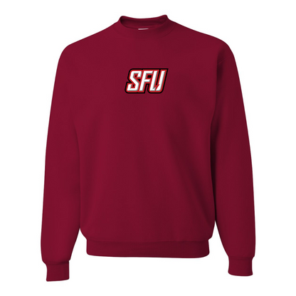 Men's Saint Francis Red Flash Logo JERZEES NuBlend Crewneck Sweatshirt