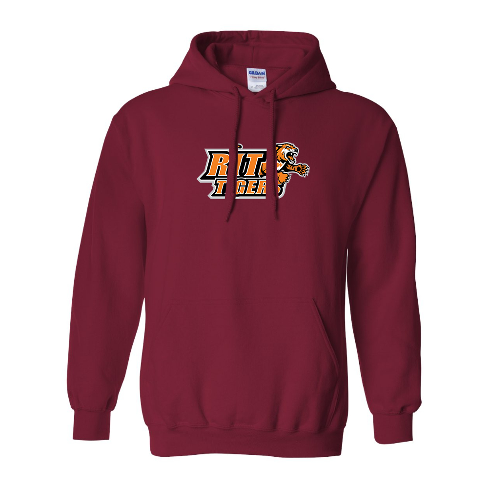 Men's RIT Tigers Logo Gildan  Heavy Blend Hooded Sweatshirt