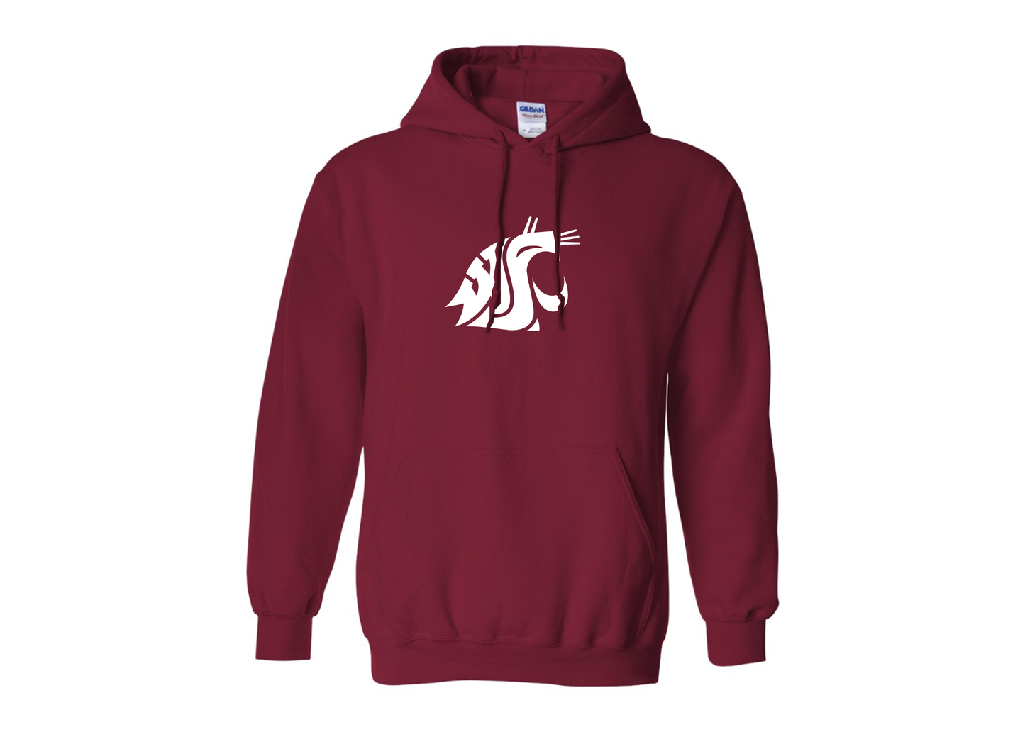 Men's Washington State Cougars Gildan  Heavy Blend Hooded Sweatshirt
