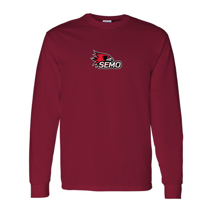 Men's SEMO Redhawks Logo Gildan Heavy Cotton Long Sleeve T-Shirt