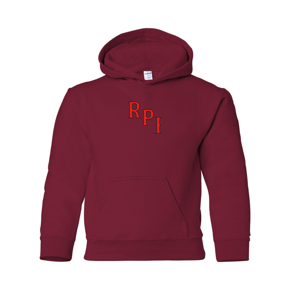 Youth RPI Engineers Logo Gildan Heavy Blend  Hooded Sweatshirt