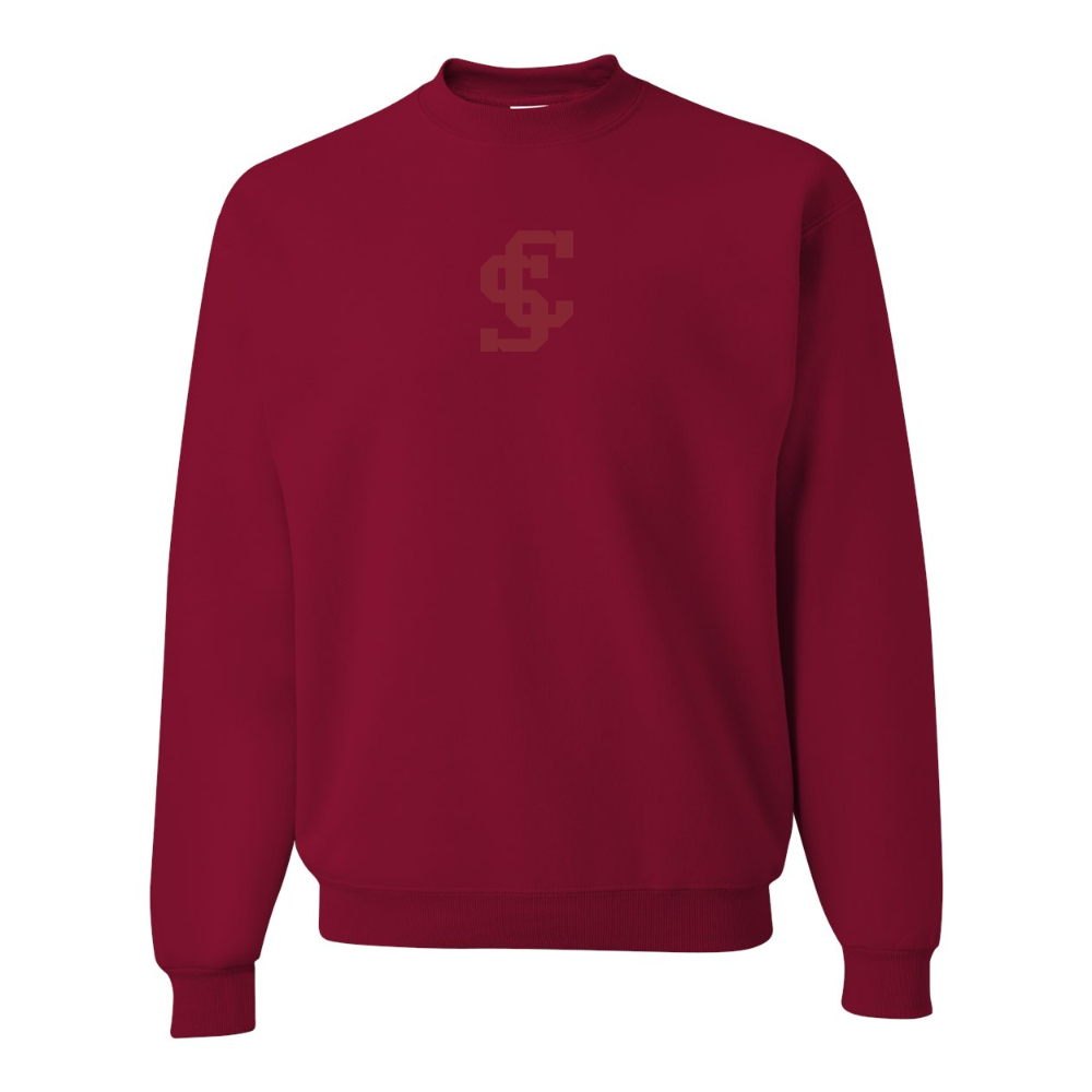 Men's Santa Clara Broncos Logo  JERZEES NuBlend Crewneck Sweatshirt