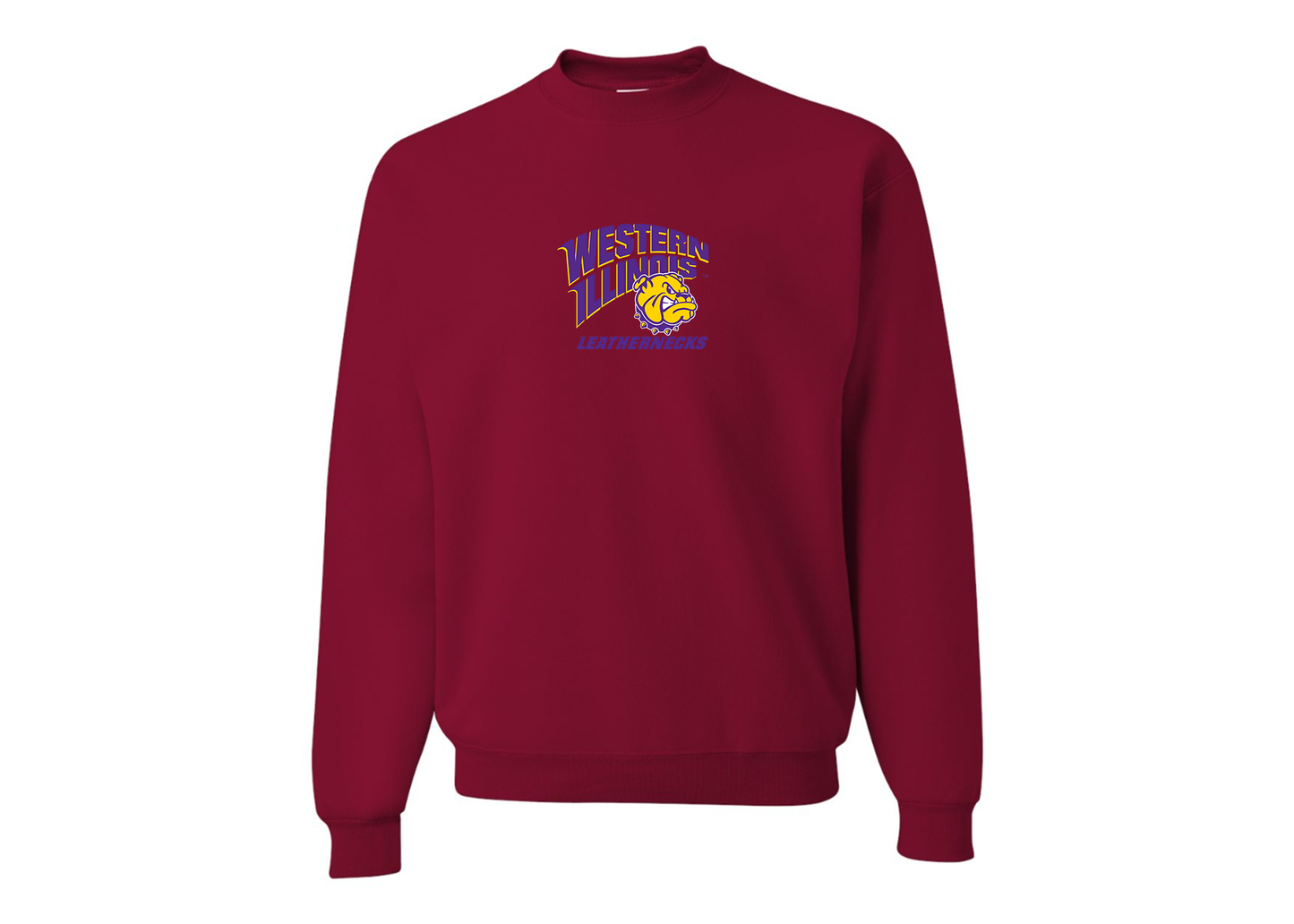 Men's Western Illinois Leathernecks JERZEES NuBlend Crewneck Sweatshirt
